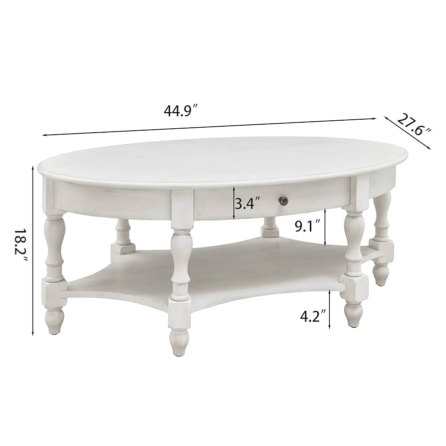Amazon.com: MODERION Coffee Table with Drawer, Solid Wood